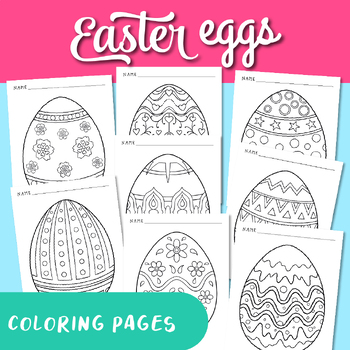 Preview of Easter Eggs Coloring Pages | 20 patterns