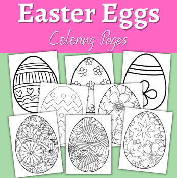 Easter Eggs Coloring Pages by Mr teacher br | TPT