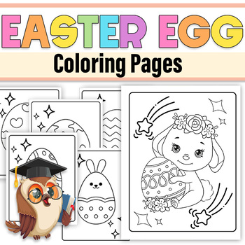 Preview of Easter Eggs Coloring Pages|Eggs Made by Creative Clips|Eggs Spring Coloring