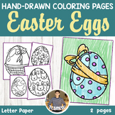 Easter Eggs Coloring Pages | Hand Drawn | Morning work | Spring