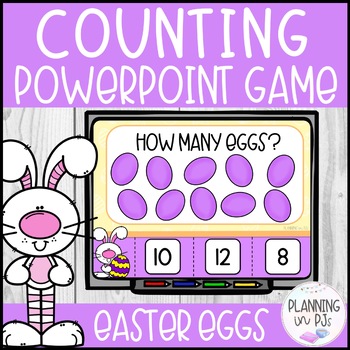 Preview of Easter Eggs Counting PowerPoint Game  | Kindergarten Digital Math