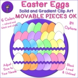 Easter Eggs Halves and Whole Eggs Movable Clip Art