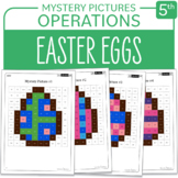 Easter Egg Little Math Mystery Pictures Grade 5 Multiplica