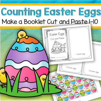 Preview of Easter Eggs Numbers Cut and Paste Booklet for Preschool and Pre-K 1-10