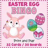 FREE EASTER EGGS BINGO & Memory Matching Card Game - Presc