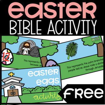 Preview of Easter Eggs Slides l Easter Bible Activity l Free Easter Sunday School
