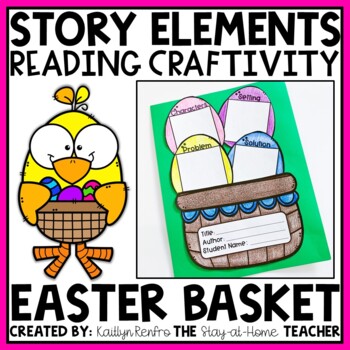 Preview of Easter Spring Story Elements Reading Comprehension Easter Bulletin Board Craft
