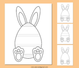 Easter Eggs Writing Template Bunny Write Story Activity La