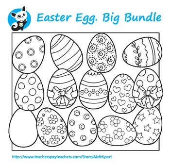 Easter Eggs clipart. Big Bundle. by AlefClipArt | TPT