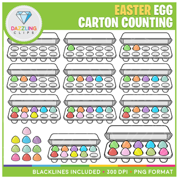 Preview of Easter Eggs in a Carton Counting Clip Art