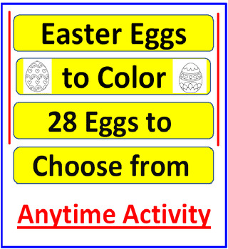 Preview of Easter Eggs to Color