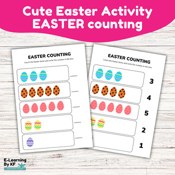 Preview of Easter Eggstravaganza Counting Adventure: Interactive PDF Activity for Kids