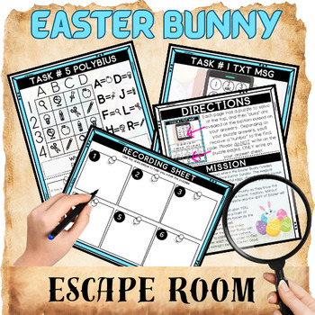 Preview of Easter Escape Room Activity Printable for Kids, Teens, and Homeschool-No Prep