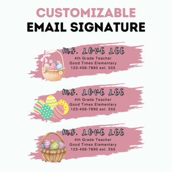 Preview of Easter Email Signature Editable with Canva
