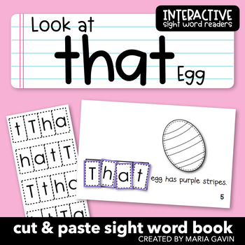 Preview of Easter Sight Word Activities - "Look at THAT Egg" Easter Sight Word Book