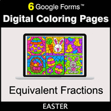 Easter: Equivalent Fractions - Google Forms | Digital Colo