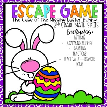 Preview of Easter Escape Room 2nd grade Math Skills