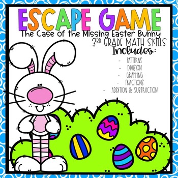 Preview of Easter Escape Room 3rd grade Math Skills