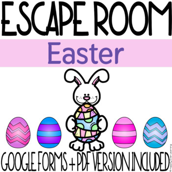 Preview of Easter Escape Room Activity ⎮ Printable + Digital ⎮Distance Learning