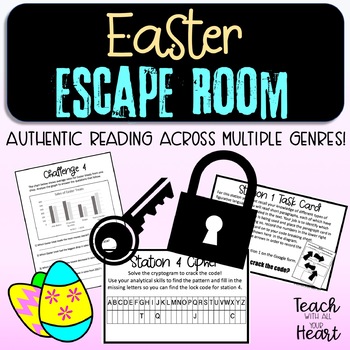 Preview of Easter Escape Room - Engaging reading of multiple genres (Non-Religious)