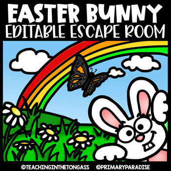 Preview of Easter Escape Room Math & ELA Printable Activities