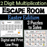 Easter Escape Room Math: Two Digit Multiplication Game (3r