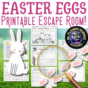 Preview of Easter Escape Room- Printable No-Prep Easter & Spring Activity for Middle School