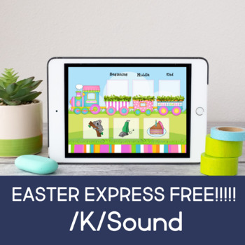 Preview of Easter Express for Articulation: K Sound (No Print)(Boom Card)(FREEBIE)