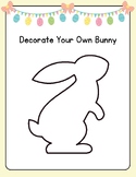 Easter FUN Decorate Your Own Bunny Craft Printable Colorin