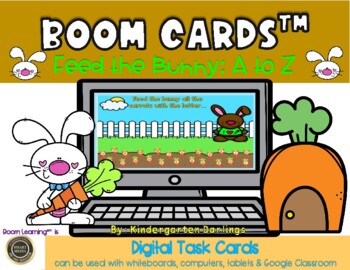 Preview of Easter: Feed the Bunny Letters A to Z- Boom Cards
