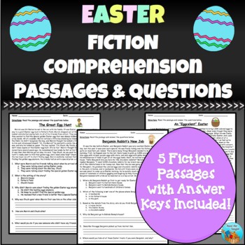 Preview of Easter Fiction Comprehension Passages