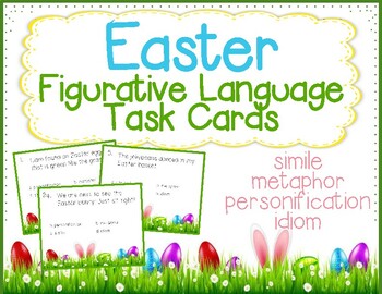 Preview of Easter Figurative Language Task Cards