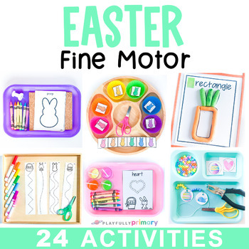 Preview of Easter Fine Motor Skills Activities - April Morning Tubs, Centers, and Bins