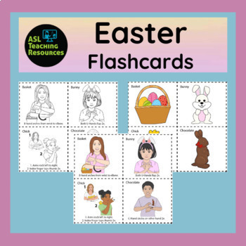 Preview of Easter Flashcards Visual Cards (Sign Language)