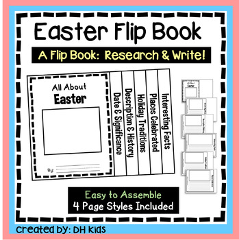 Preview of Easter Flip Book - Research & Write about Holidays - Easter Research