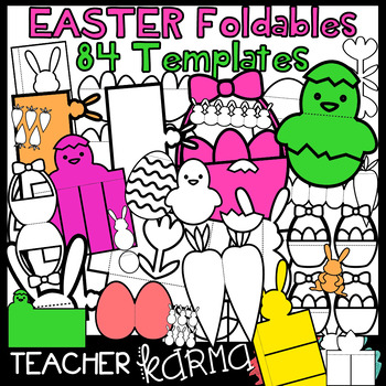 Preview of Easter Foldables, Interactives, Flip Book Templates