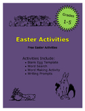 Easter Free Writing Activities and Word Search