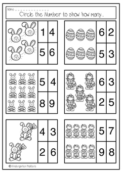 Easter Freebie Count and Circle Numbers to 10. by Kindergarten Matters