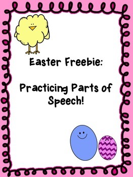 Preview of Easter Freebie: Parts of Speech!