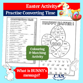 Preview of Easter Fun Activity - Coloring Easter Eggs and Matching Activity