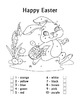 Easter Fun Color by Number Easter Bunny Coloring ...