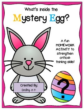 Preview of Easter Fun!  Mystery Egg Homework