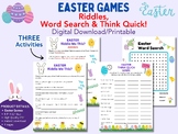 Easter Fun Pack, Game Bundle, Word Search, Think Game, Rid