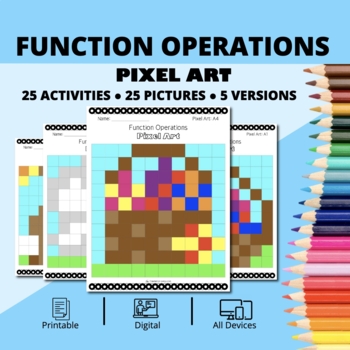 Preview of Easter: Function Operations Pixel Art Activity