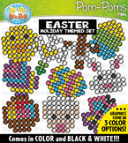 Easter Fuzzy Pom-Poms Clipart {Zip-A-Dee-Doo-Dah Designs}