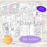 Easter Game Activity Bundle, 30 Classroom Activities Print