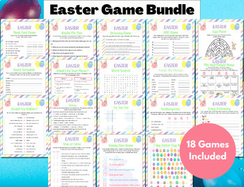 Preview of Easter Game Bundle | Easter Activities | Easter Games | Printable Games | Easter