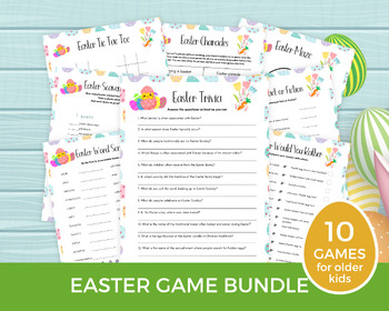 Preview of Easter Game Bundle | Easter Games | Easter Activities | Printable Games