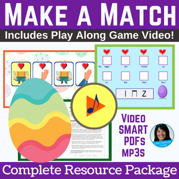 Preview of Easter Game Song Package - Easter Matching Game with Printables