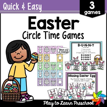 Preview of Easter Games Circle Time Activities for Preschool and Pre-K